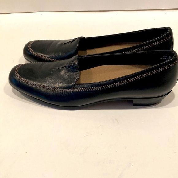 Munro Lauren Black Leather Slip On Loafer Sz 8S - Picture 4 of 9